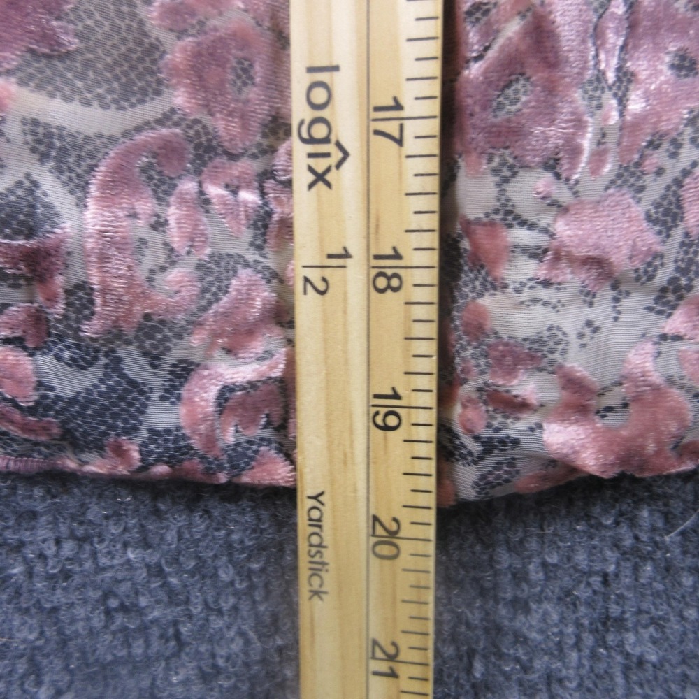 Jessica Simpson Blouse Womens Small Pink Antique Flower Trisha‎ Velvet NWT - Picture 9 of 9